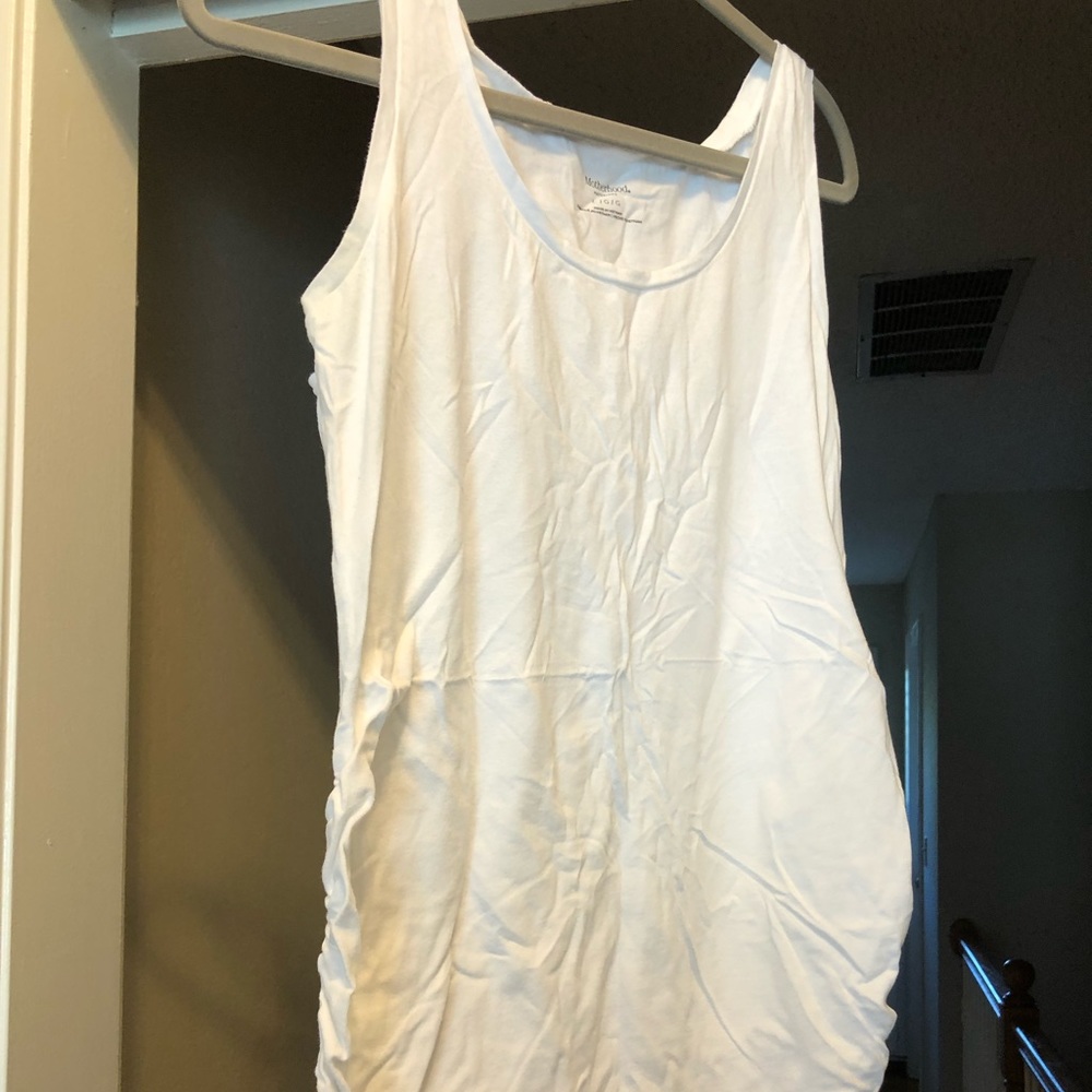 White maternity tank